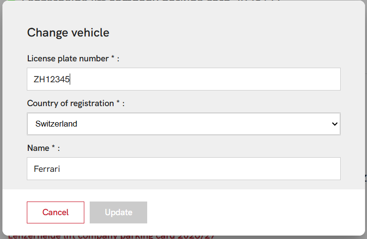 Modal form to change ticket Modal form to change ticket